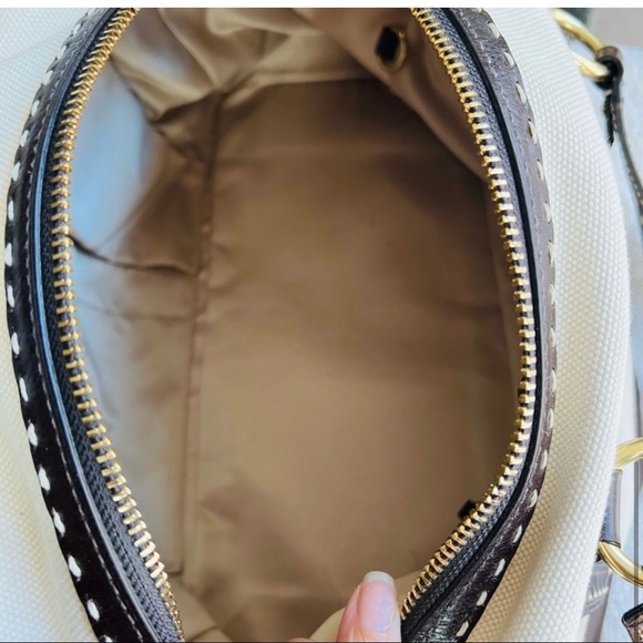 Brown and Cream Coach Bag - Picture 4 of 6